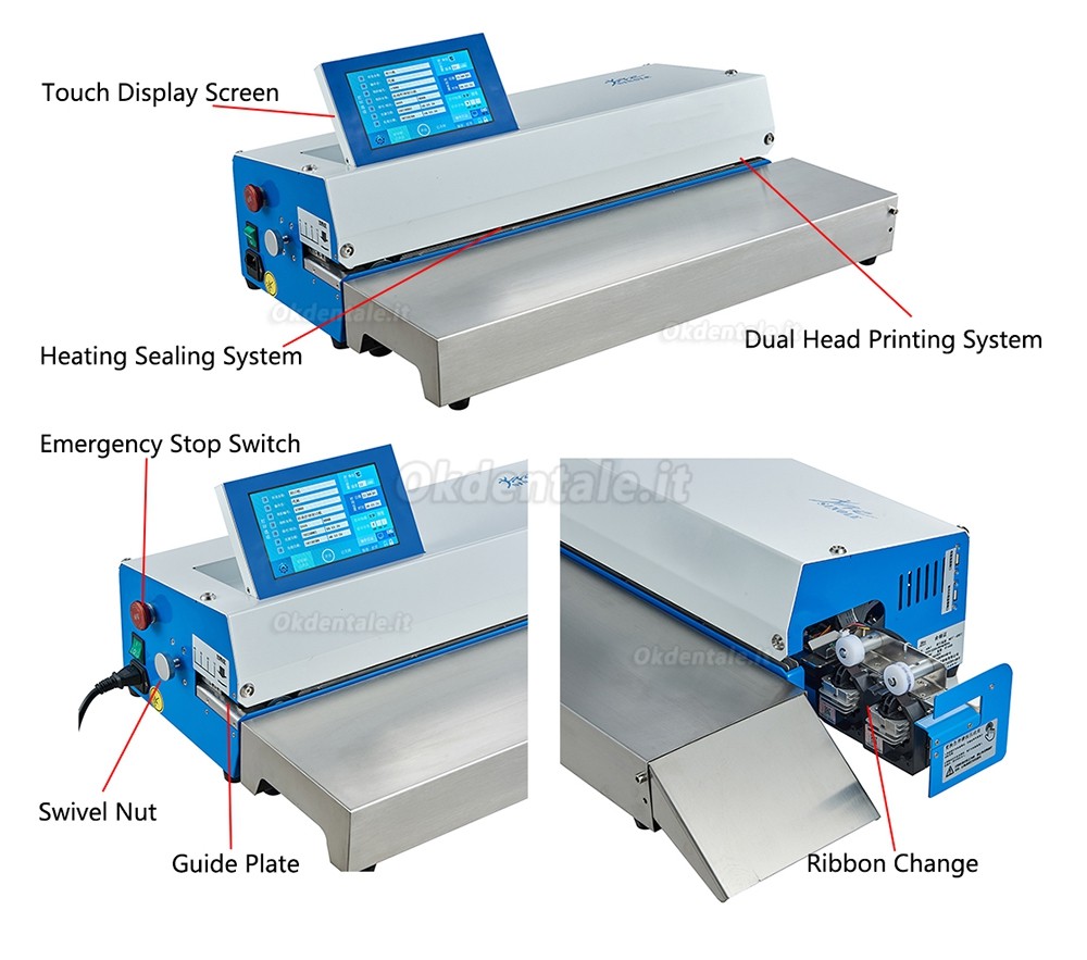 Termosigillatrice sterilizzazione automatica odontoiatrica Sinole AS-1 con taglio